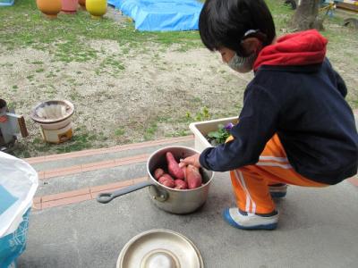 鍋にいれて・・